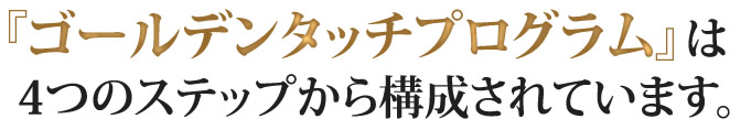 『ゴールデンタッチプログラム』は4つのステップから構成されています。